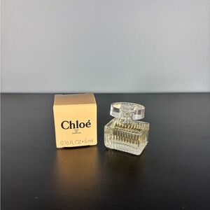 Chloé Eau de Parfum Miniature - Pale Peach Box with Clear Bottle